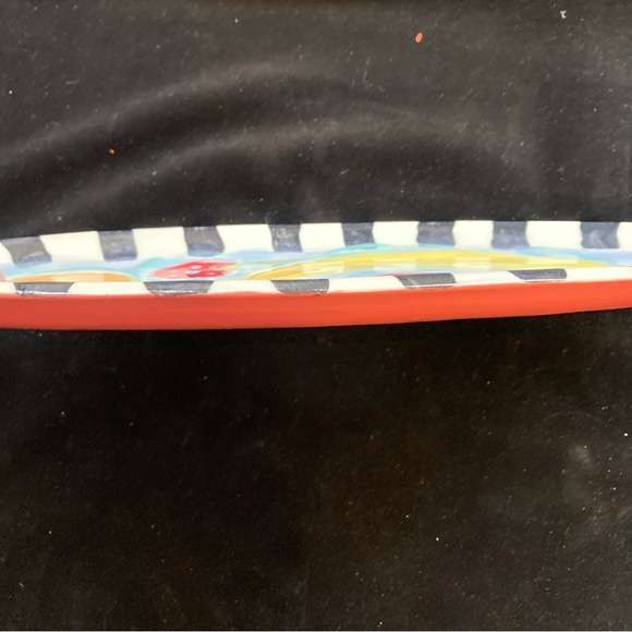 Hand Painted Ceramic Summer Fruit Design 13”xx5”Original Design - Picture 5 of 10